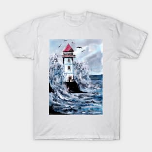 Lighthouse and Storm T-Shirt